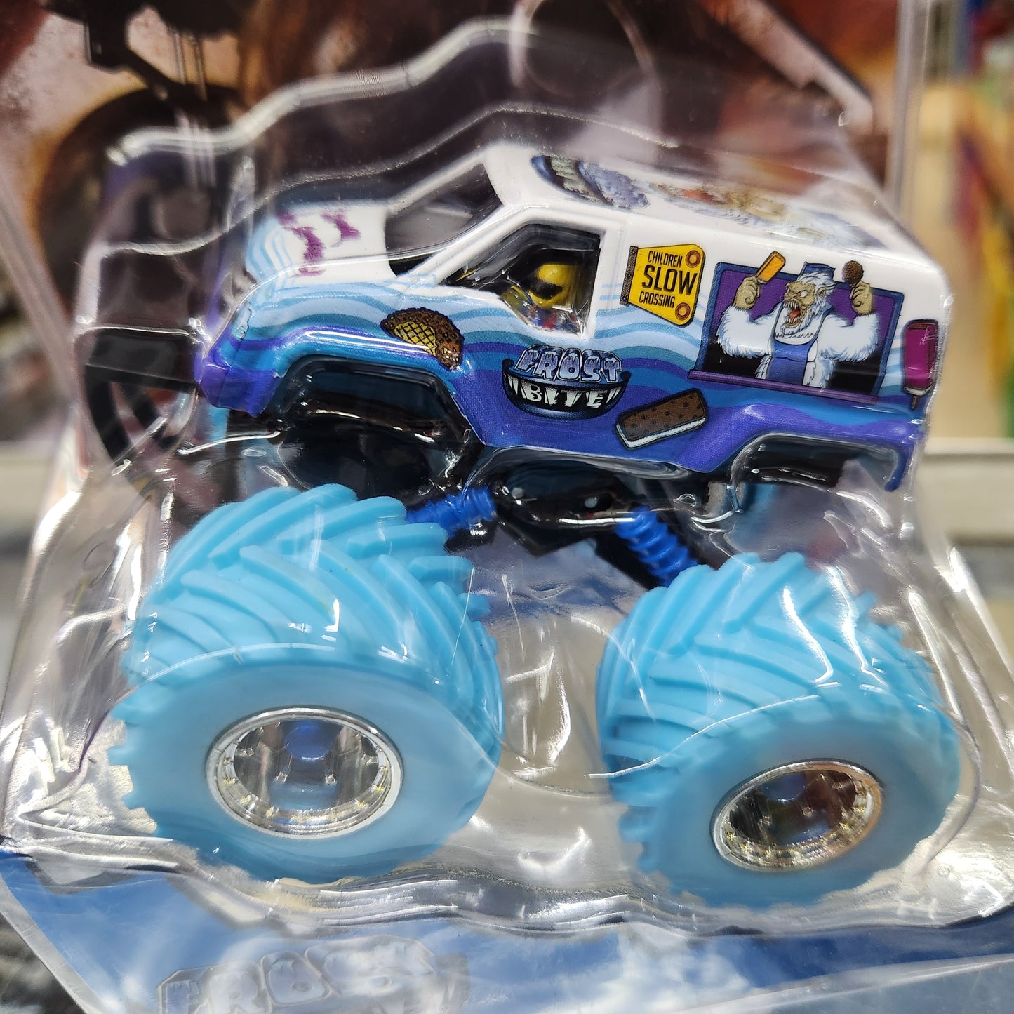 Johnny Lightning - Monster Truck - 'Frost Bite' (Blue Wheels) - 1:43 Scale