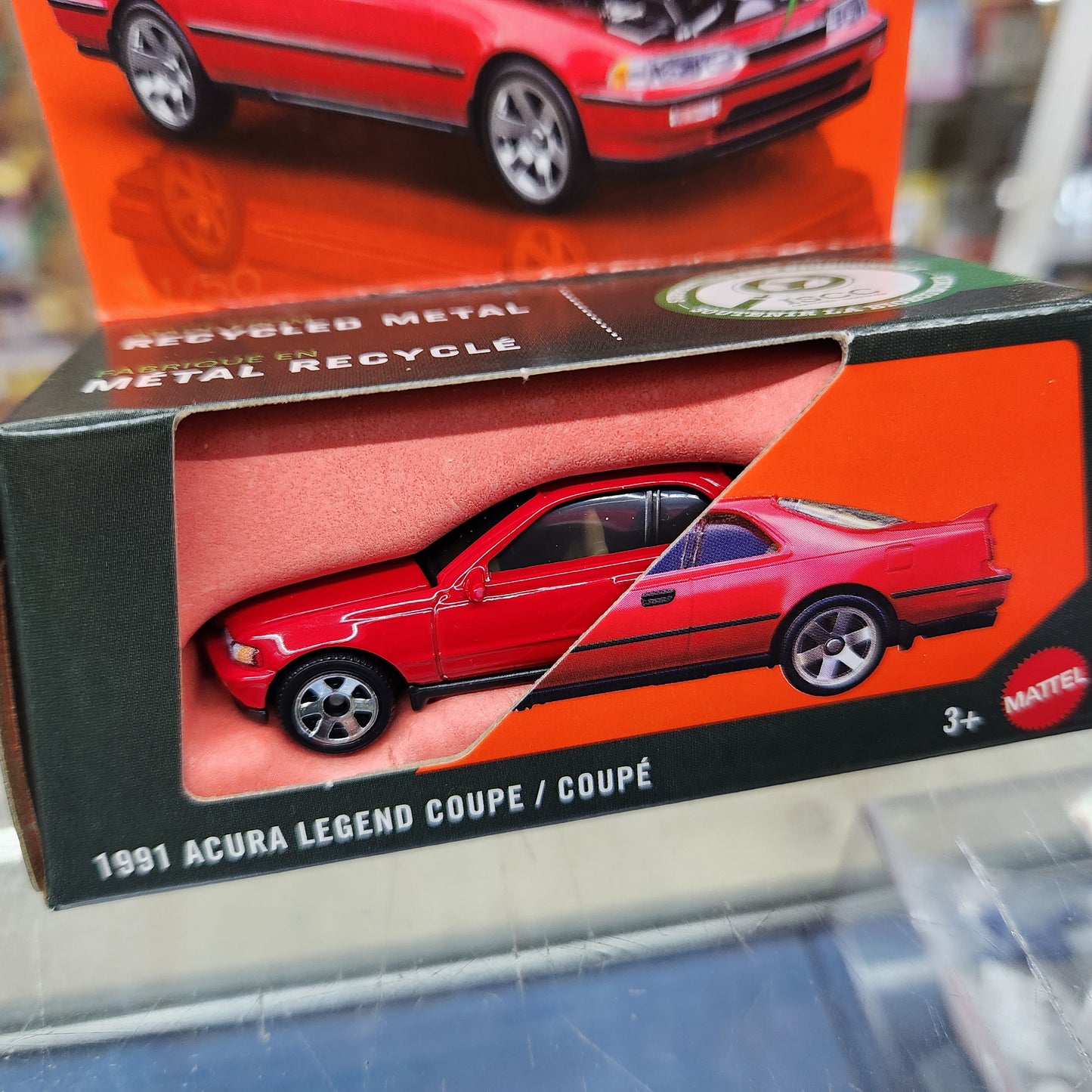 Matchbox - Moving Parts - 1991 Acura (Honda) Legend Coupe (Red) - 1:64 Scale