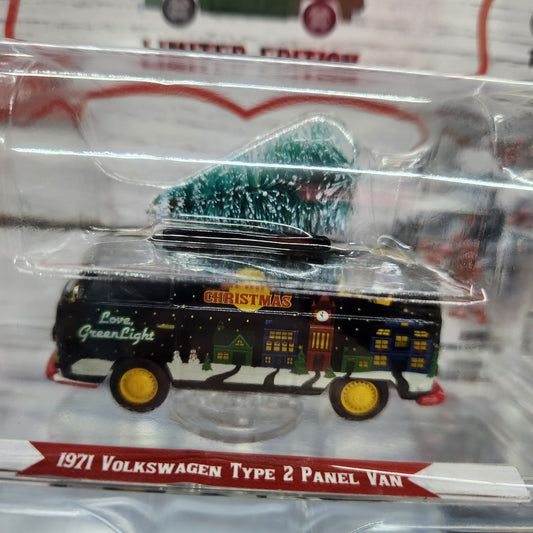 Greenlight - Christmas 2025 Limited Edition - 1971 VW Type 2 Panel Van with Tree