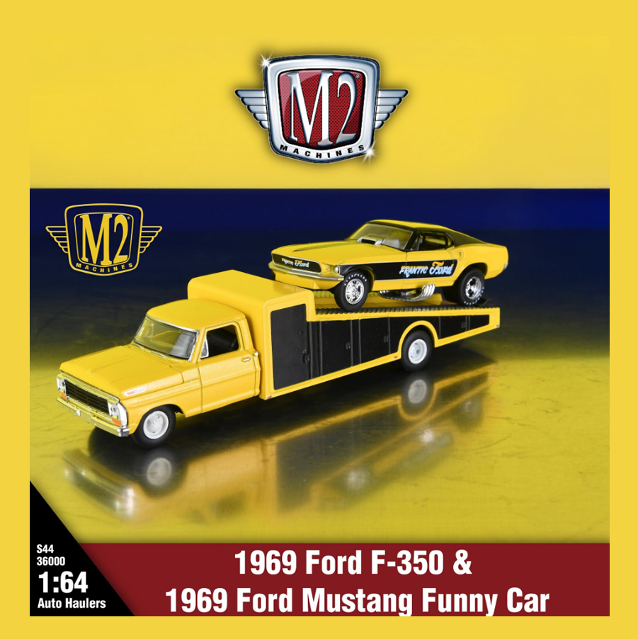 M2 Machines - 'Auto-Haulers' Mix S44 - 1969 Ford F-350 + 1969 Ford Mustang Funny Car