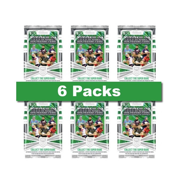 2025 NRL Rugby League Traders Titanium Trading Cards - 6 Packs