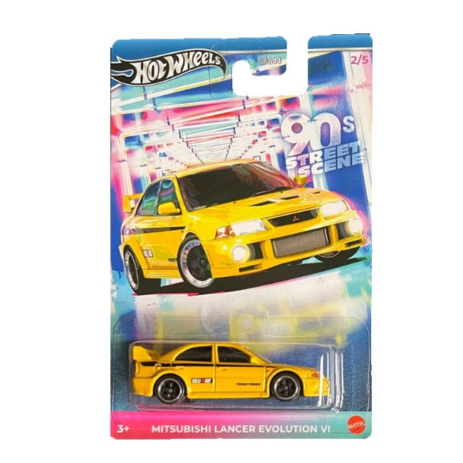 Hot Wheels - 90's Street Scene - Mitsubishi Lancer Evolution VI Yellow