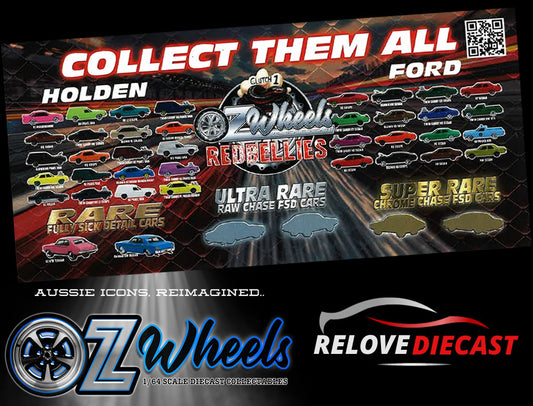 Oz Wheels - RedBellies (R1) - Holden HQ Coupe (Orange) - 1:64 Scale