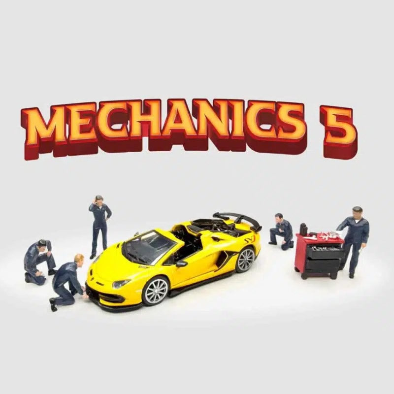 American Diorama - Diecast Figurines - Mechanics 5 - 1:64 Scale