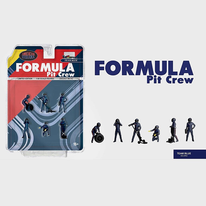 American Diorama - Formula 1 F1 Grand Prix Pit Crew - Team Blue