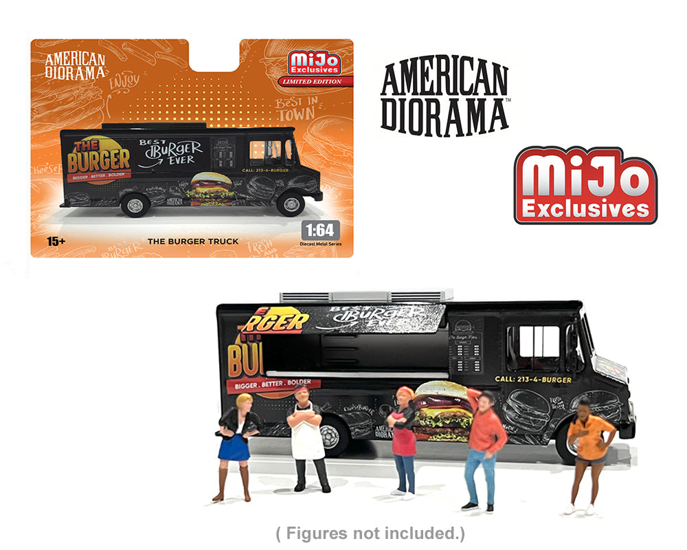 American Diorama - Food Truck 'Burger Truck' - 1:64 Scale