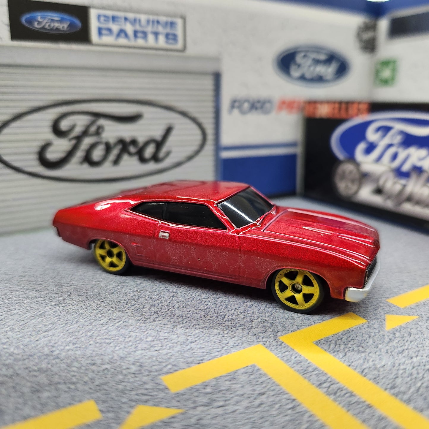 Oz Wheels - RedBellies (R1) - Ford XC Falcon Coupe (Metallic Red) - 1:64 Scale