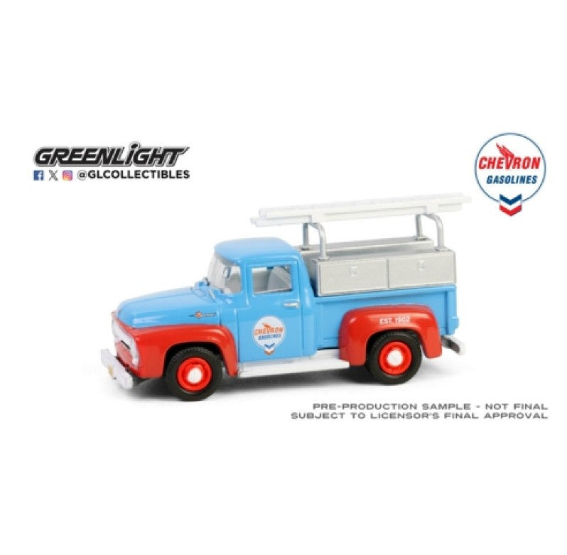Greenlight - Chevron Special Edition Series 1 - 1956 Ford F-100 Utility - 1:64 Scale