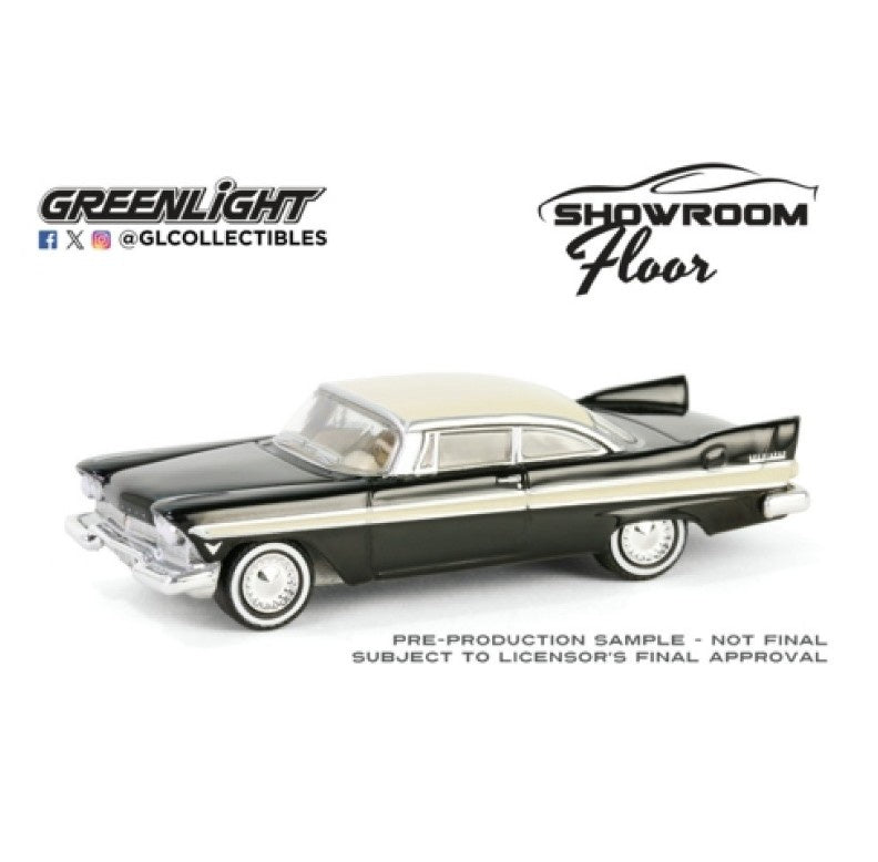 Greenlight - 'Showroom Floor' Series 6 - 1957 Plymouth Belvedere (Jet Black & Sand Dune White) - 1:64 Scale