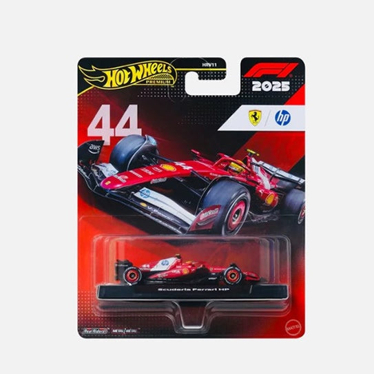 Hot Wheels Premium - 2025 Scuderia Ferrari F1 Team - #44 Lewis Hamilton - 1:64 Scale