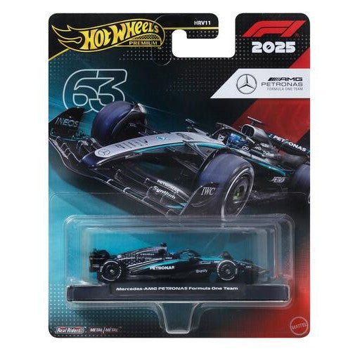 Hot Wheels Premium - 2025 Formula 1 Mercedes-AMG F1 Team - #63 George Russell