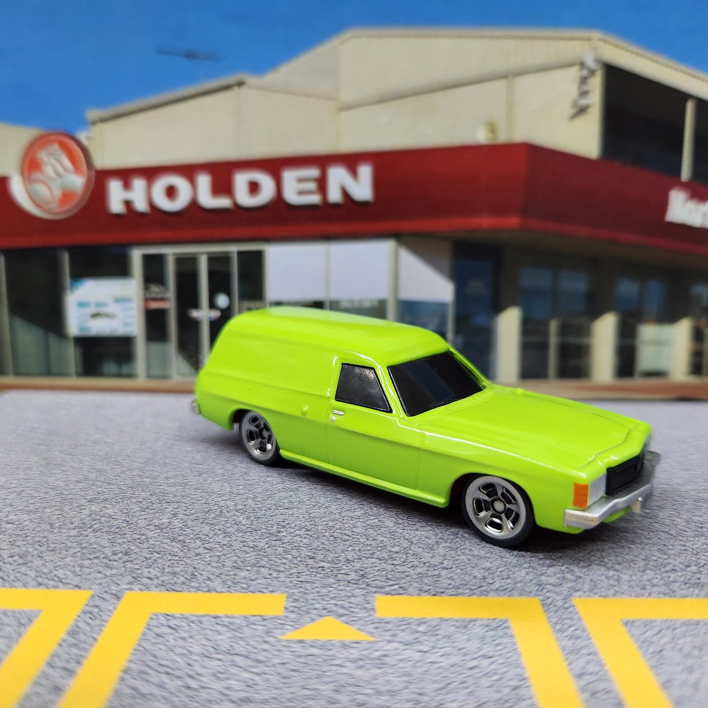 Oz Wheels - RedBellies (R1) - Holden HZ Panel Van (Lime) - 1:64 Scale