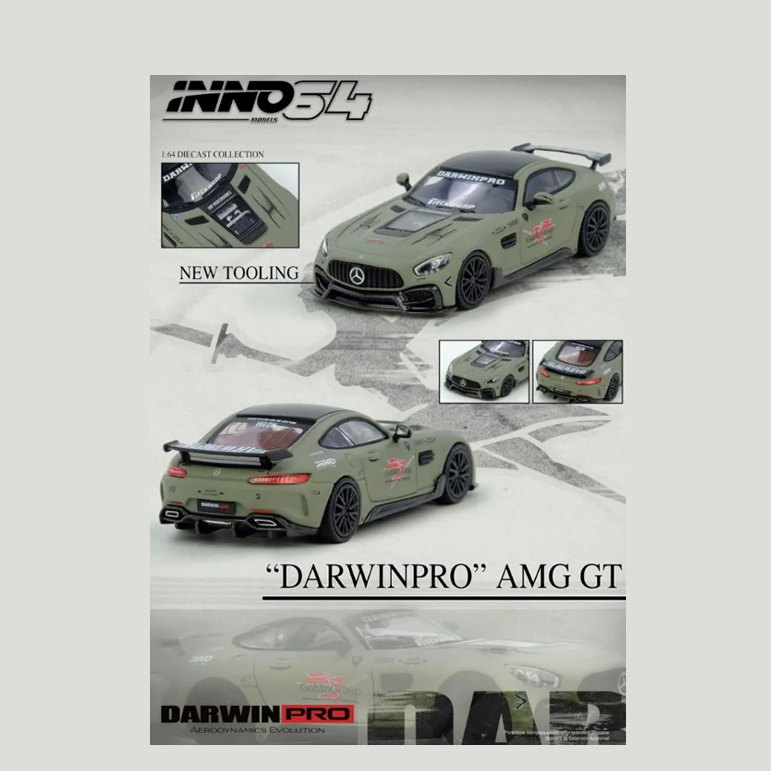 INNO64 - Mercedes-Benz AMG GT 'Darwin Pro' (Matte Army Grey)