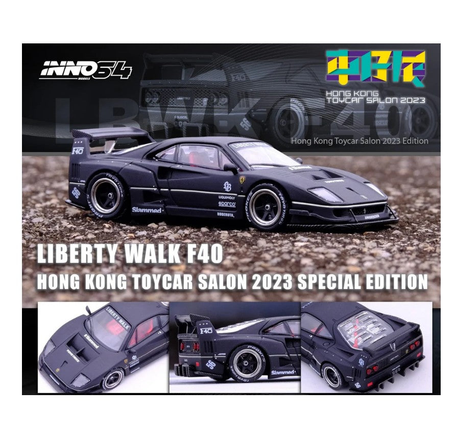 INNO64 - LBWK Ferrari F40 (Black/White) - 1:64 Scale