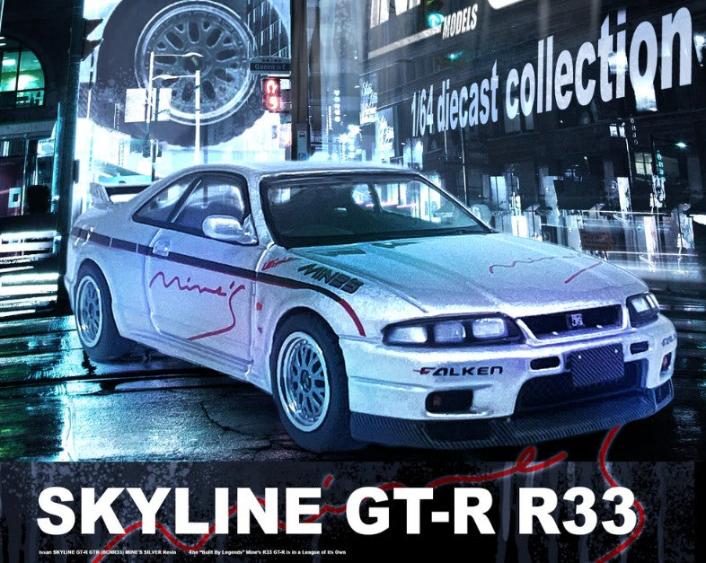 INNO64 - Nissan Skyline GT-R (R33) Tuned 'Mine's' (Silver) - 1:64 Scale