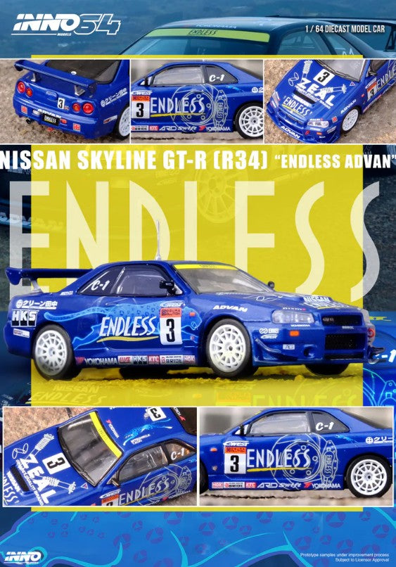 INNO64 - Nissan Skyline GT-R (R34) #3 'Endless Advan' Super Series Winner