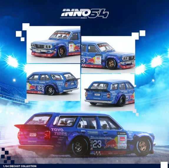 INNO64 - 1976 Mazda RX3 'Mad Mike' Station Wagon - 2024 D1GP Series - 1:64 Scale