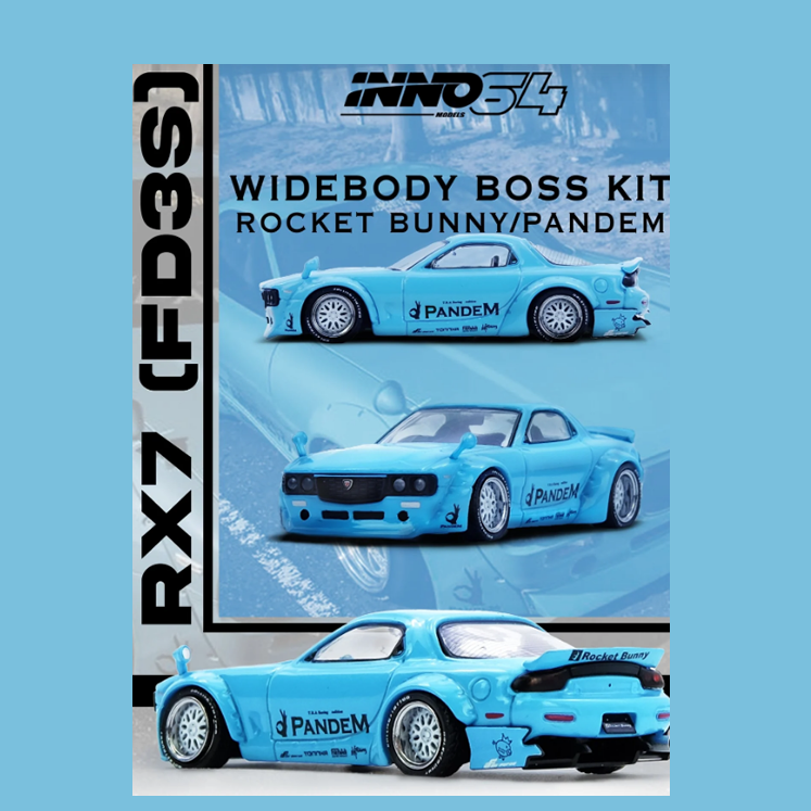 INNO64 - Mazda RX-7 (FD3S) Pandem Rocket Bunny (Tiffany Blue)