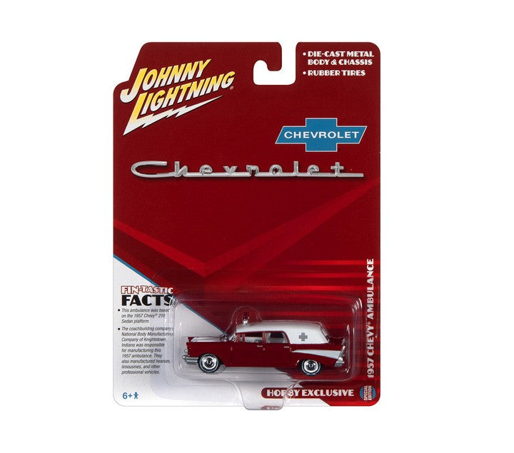 Johnny Lightning - Chevrolet Hobby Exclusive - 1957 Chevy Ambulance - 1:64 Scale