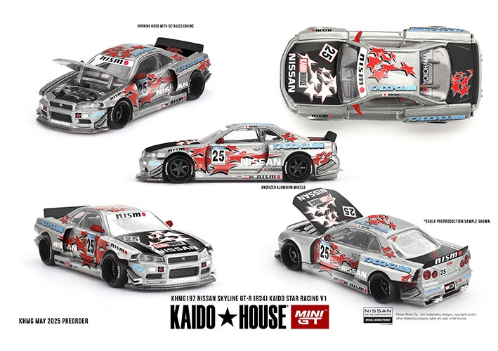 MiniGT - Nissan Skyline GT-R (R34 Kaido Star Racing V1 - 1:64 Scale