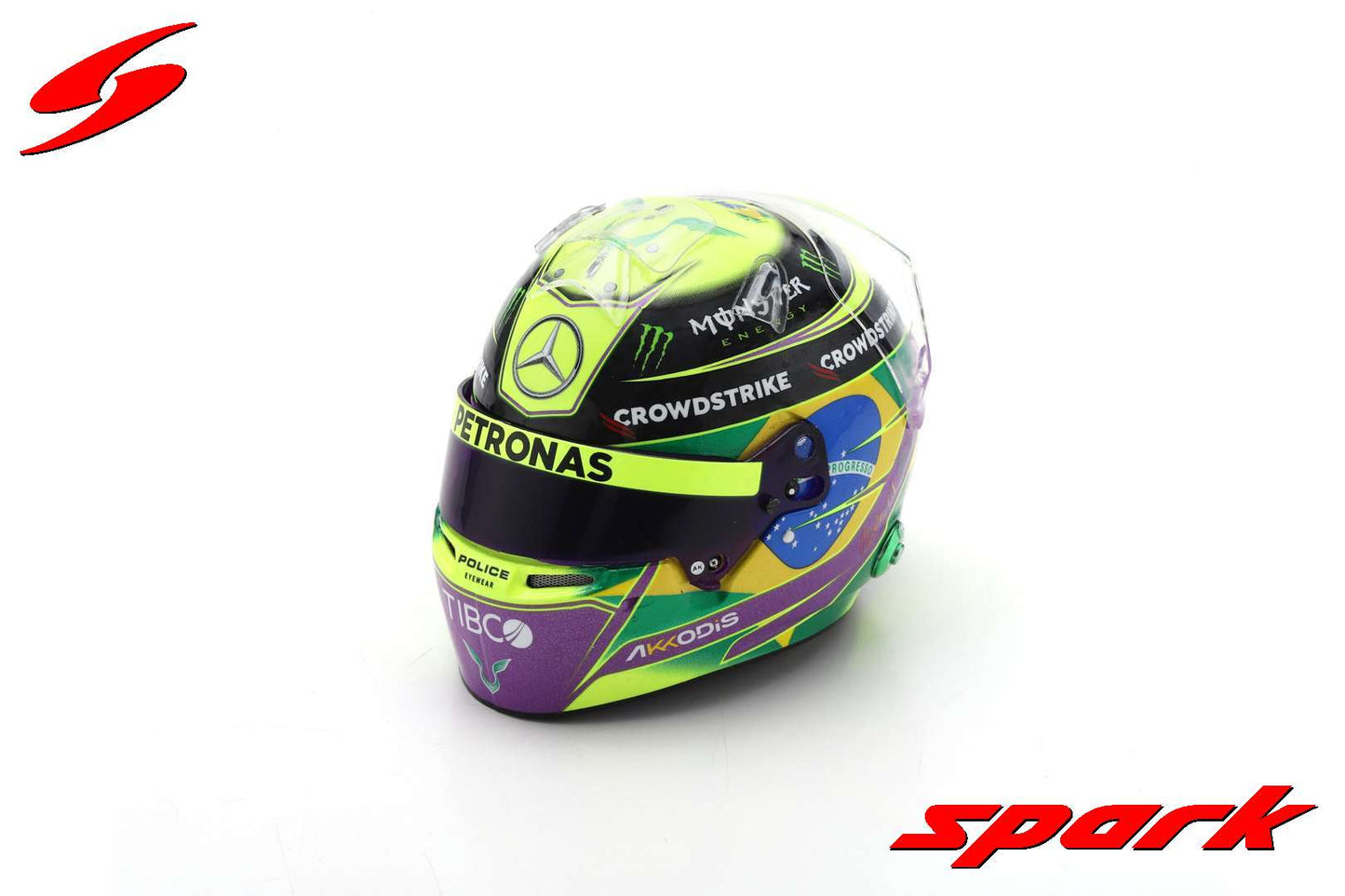 Spark Helmets - Lewis Hamilton Mercedes F1 Formula 1 2022 Brazil GP - 1:5 Scale