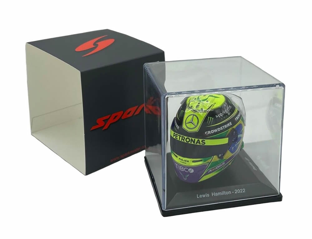 Spark Helmets - Lewis Hamilton Mercedes F1 Formula 1 2022 Brazil GP - 1:5 Scale