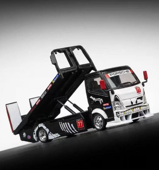 Mega Gear - H300 Custom Flat Bed Tow Truck 'Skeleton' - 1:64 Scale
