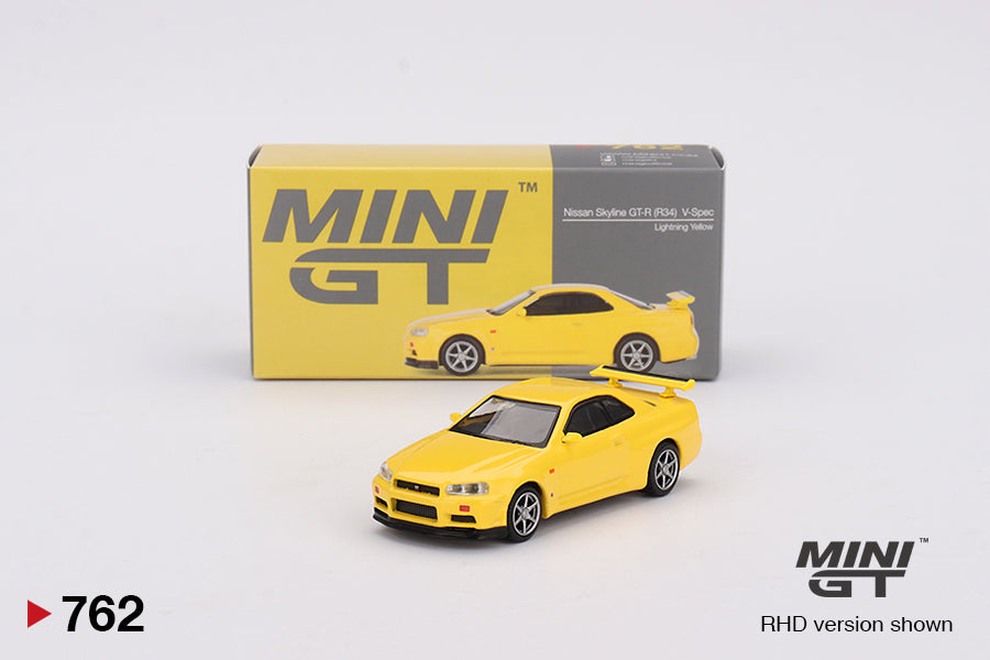 MiniGT - Nissan Skyline GT-R (34) V-Spec Lighting Yellow