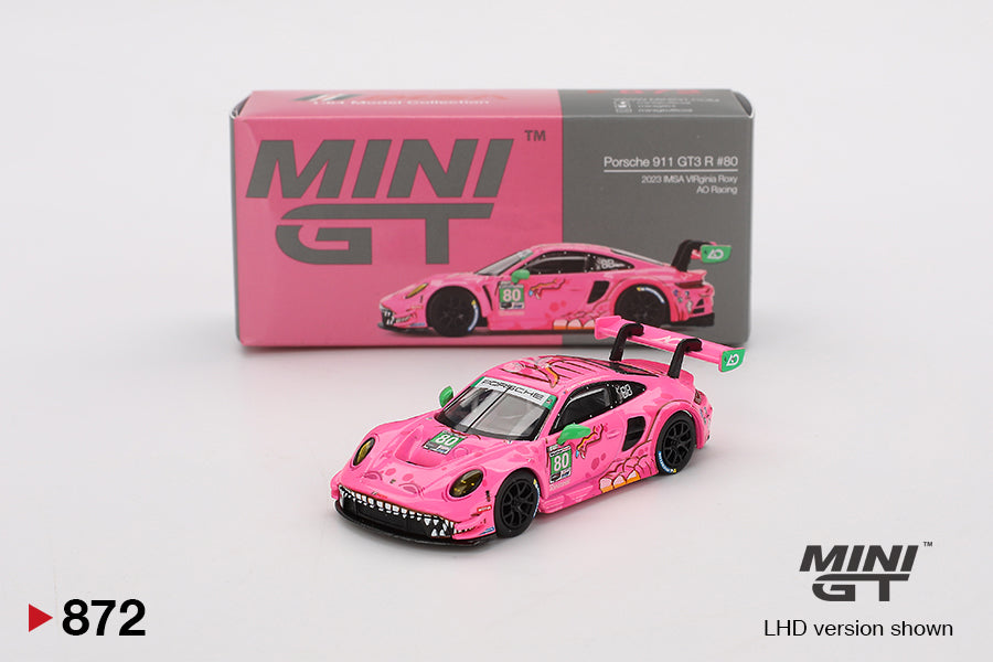 MiniGT - Porsche 911 (992) GT3 #80 AO Racing 2023 Roxy (Pink)