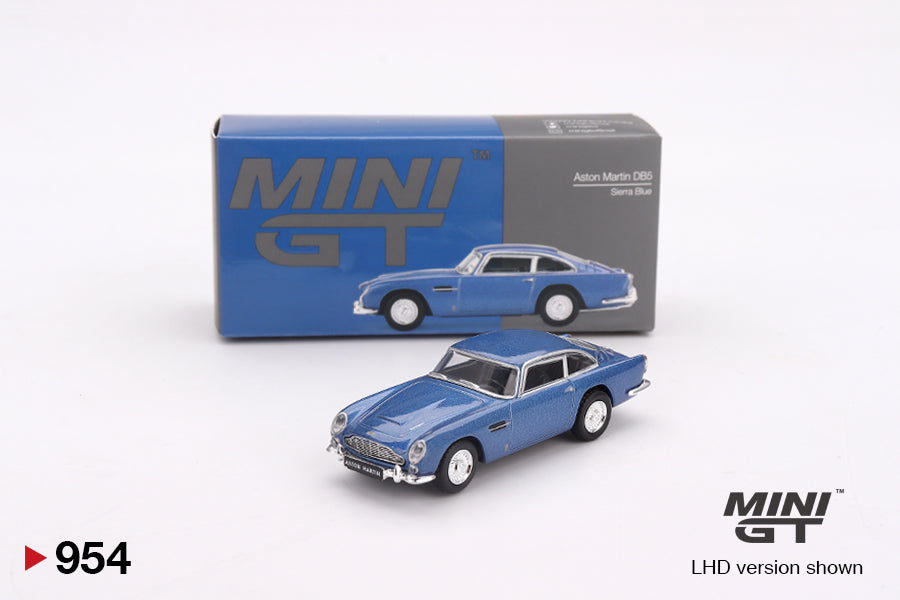 MiniGT - Aston Martin DB5 (Sierra Blue) - 1:64 Scale