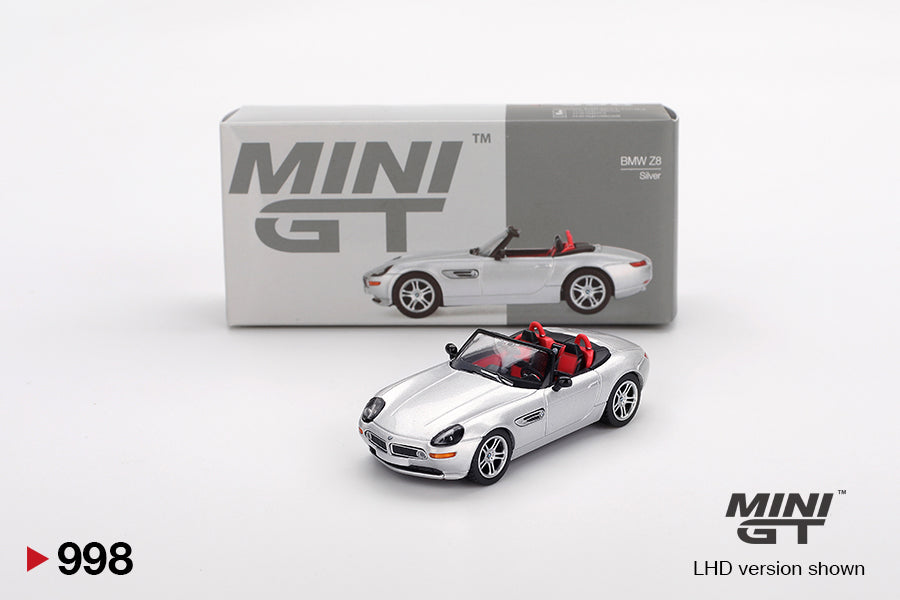 MiniGT - 2003 BMW Z8 (Titanium Silver) - 1:64 Scale