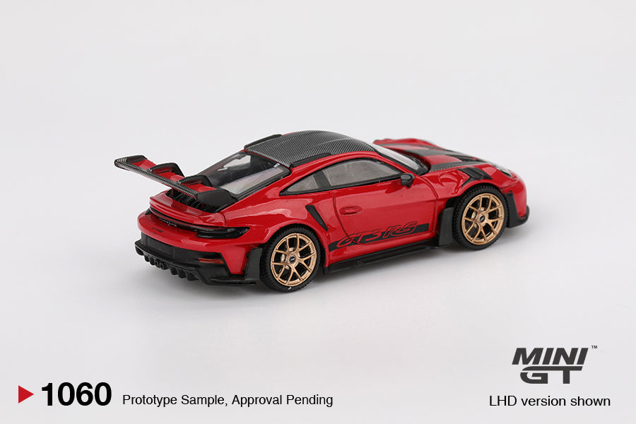 MiniGT - Porsche 911 (992) GT3 RS Weissach Package (Guards Red) - 1:64 Scale