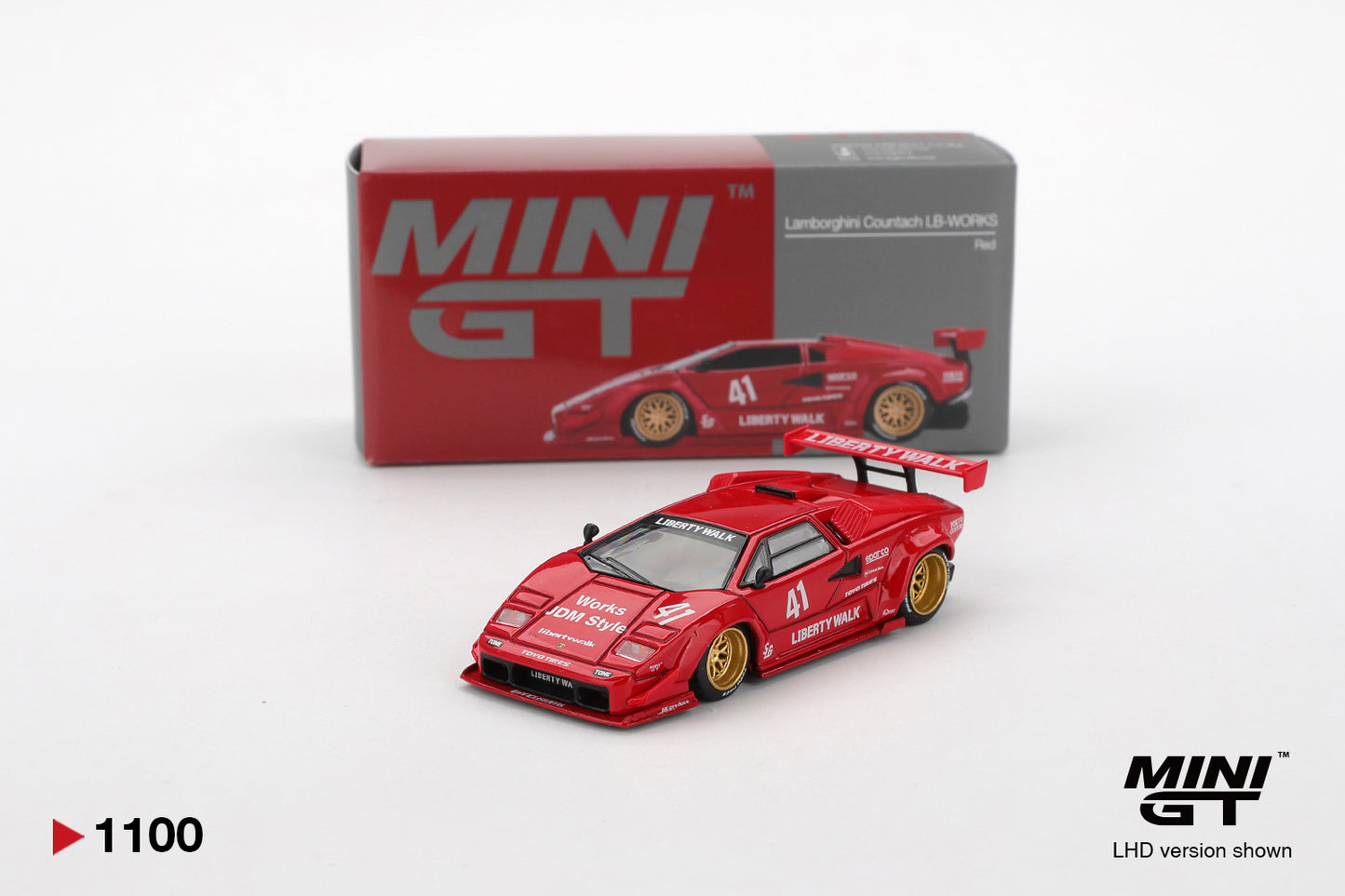 MiniGT - Lamborghini Countach LB-WORKS (Red) - 1:64 Scale
