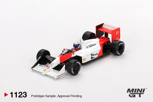 MiniGT - McLaren F1 Formula 1 Racing (MP4/4) 1988 Japan GP 2nd Place - #11 Alain Prost