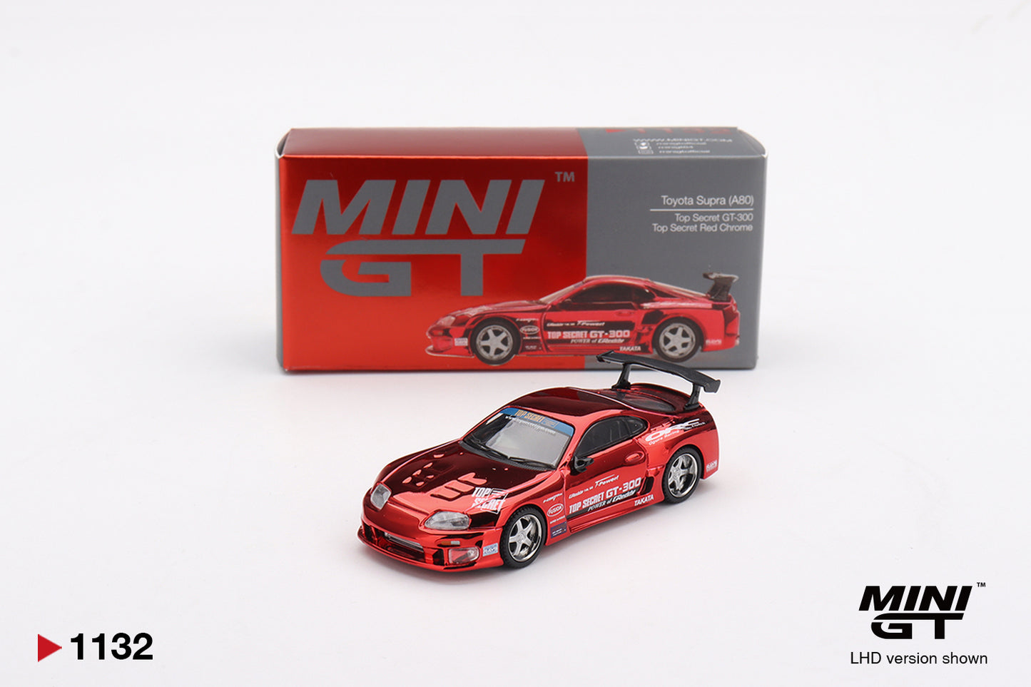 MiniGT - Toyota Supra (A80) 'Top Secret' GT-300 (Top Secret Chrome Red)