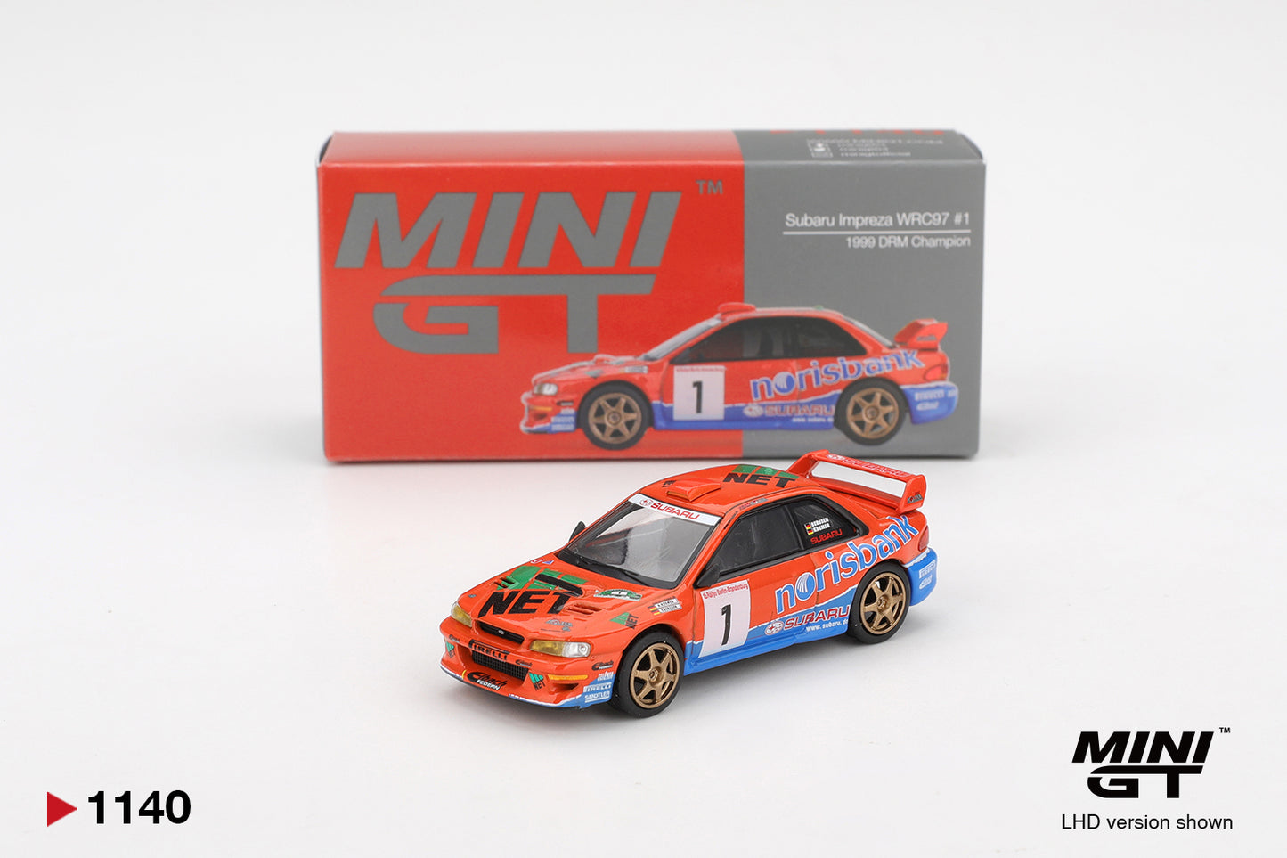 MiniGT - Subaru Impreza WRC97 #1 1999 DRM Champion