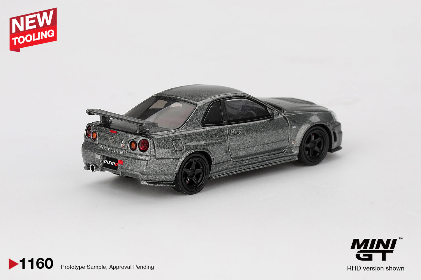 MiniGT - Nissan Skyline GT-R Dark Metal Gray (NISMO BNR34 CRS Version)