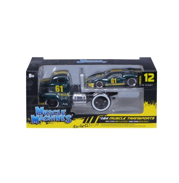 Maisto Muscle Machines - Transports - Series 4 - 1950 Ford Flatbed/1966 Ford GTHO (Model 12)