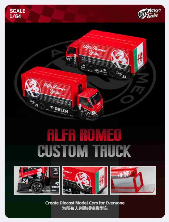 Micro Turbo - Alfa Romeo 'Stake F1 Team' Custom Truck - 1:64 Scale