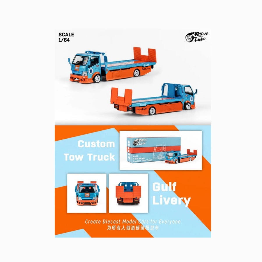 Micro Turbo - Custom Tow Truck 'Gulf' Livery - 1:64 Scale