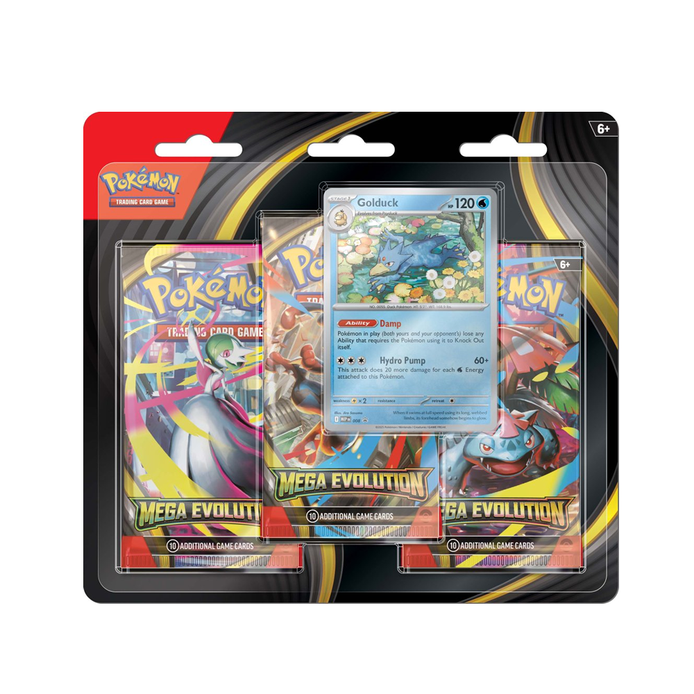 Pokemon TCG - Mega Evolution - 3 Pack Blister - Golduck