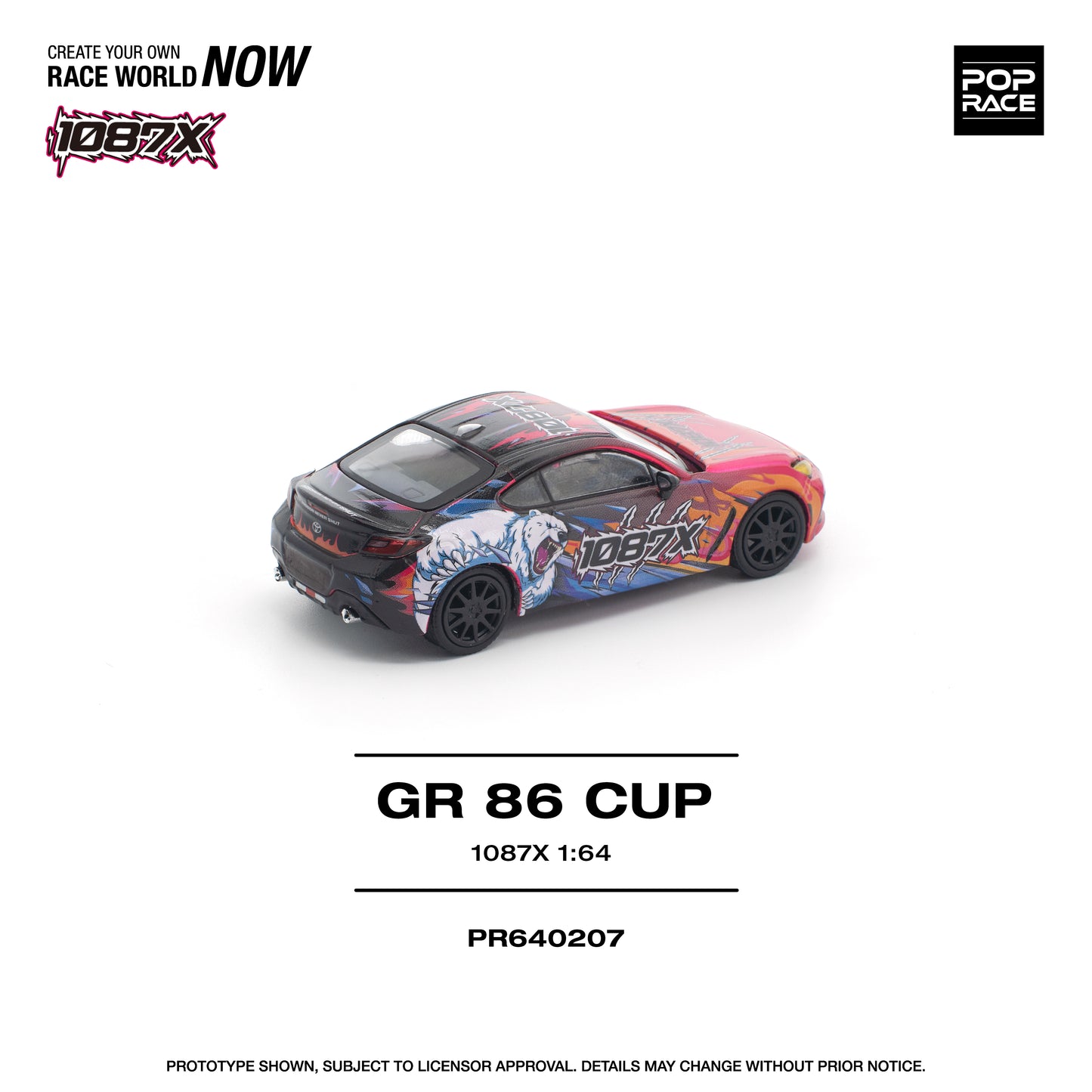 Pop Race - Toyota GR86 Cup '1087x' - 1:64 Scale