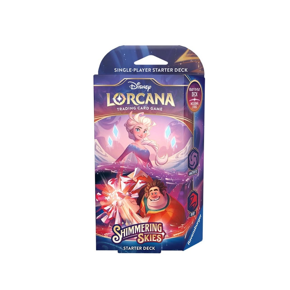 lorcana elsa starter deck Disney TCG Shimmering Skies Decks Announcement Disney Lorcana: Shimmering Skies Starter