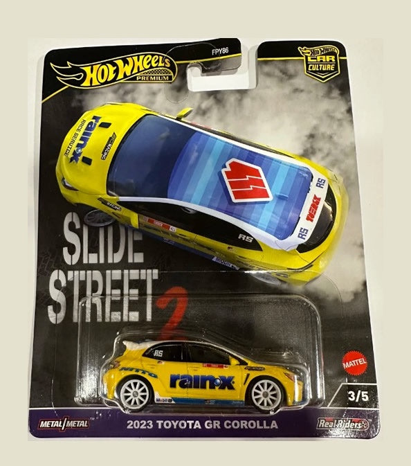 Hot Wheels Premium - Car Culture - 'Slide Street2' - Toyota 2023 Corolla GR