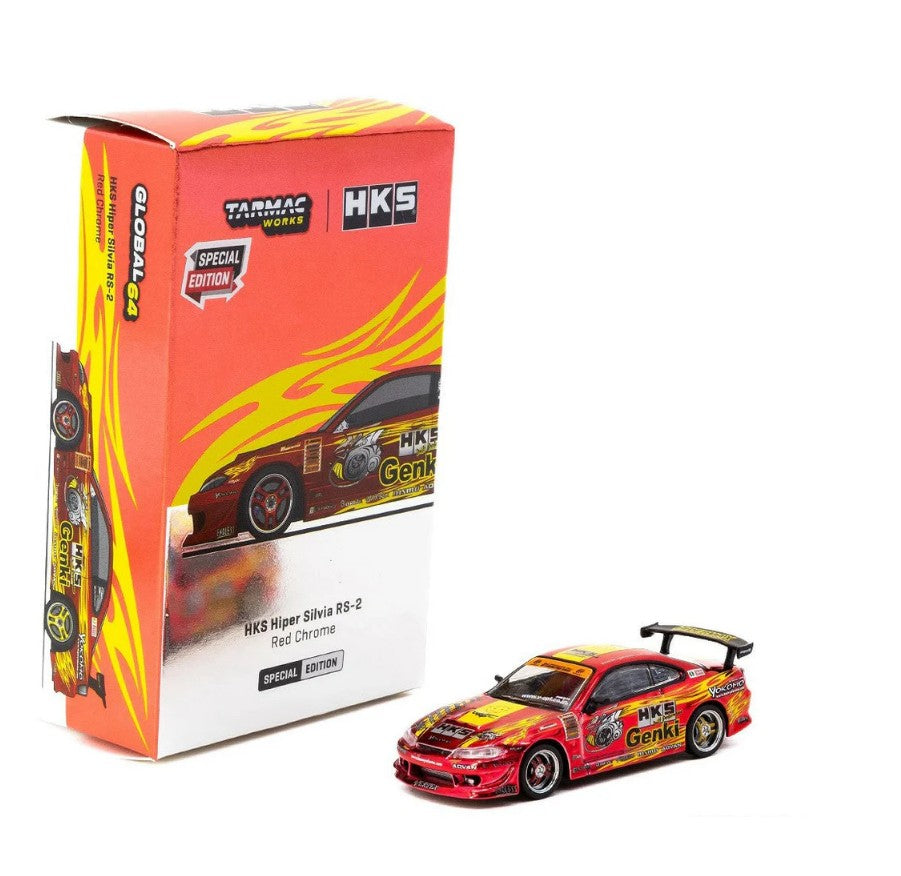 Tarmac Works - Nissan Hiper Silvia (RS-2) 'HKS' - Red Chrome