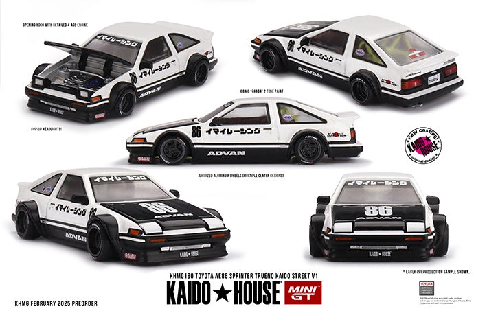 MiniGT - Toyota AE86 Sprinter Trueno Kaido Street V1