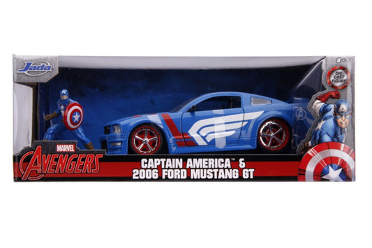 Captain America - 2006 Ford Mustang GT 1:24 Scale Diecast Car