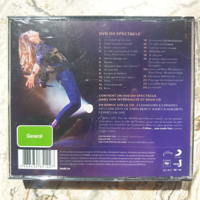 CD - Celine Dion, Une Seule Fois Live 2013 (2CD/DVD)