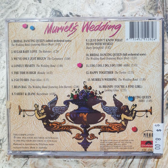 CD - Soundtrack, Muriel's Wedding: Music Inspired By The Film (Single CD)