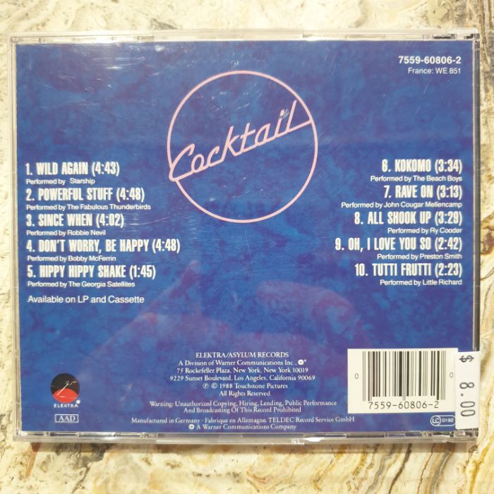 CD - Soundtrack, Cocktail: Original Motion Picture Soundtrack (Single CD)